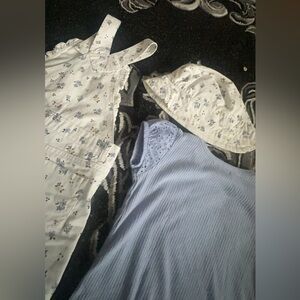 Nannette Blue and White Kids Matching Set